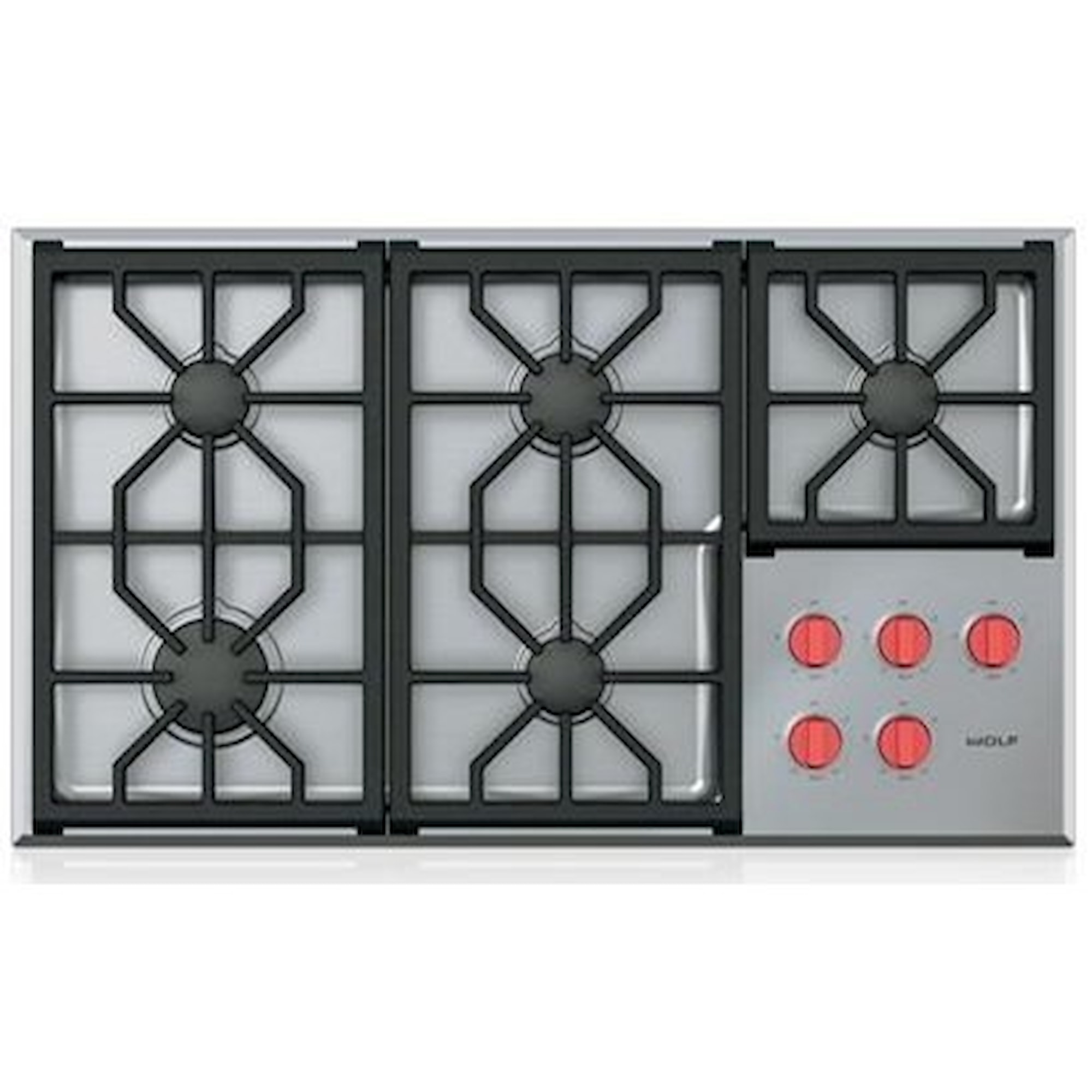 Wolf CG365P/S 36" Professional Gas Cooktop 5 Burners Furniture and
